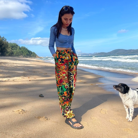 Women's Linen Boho Pants - Picture 5 of 7